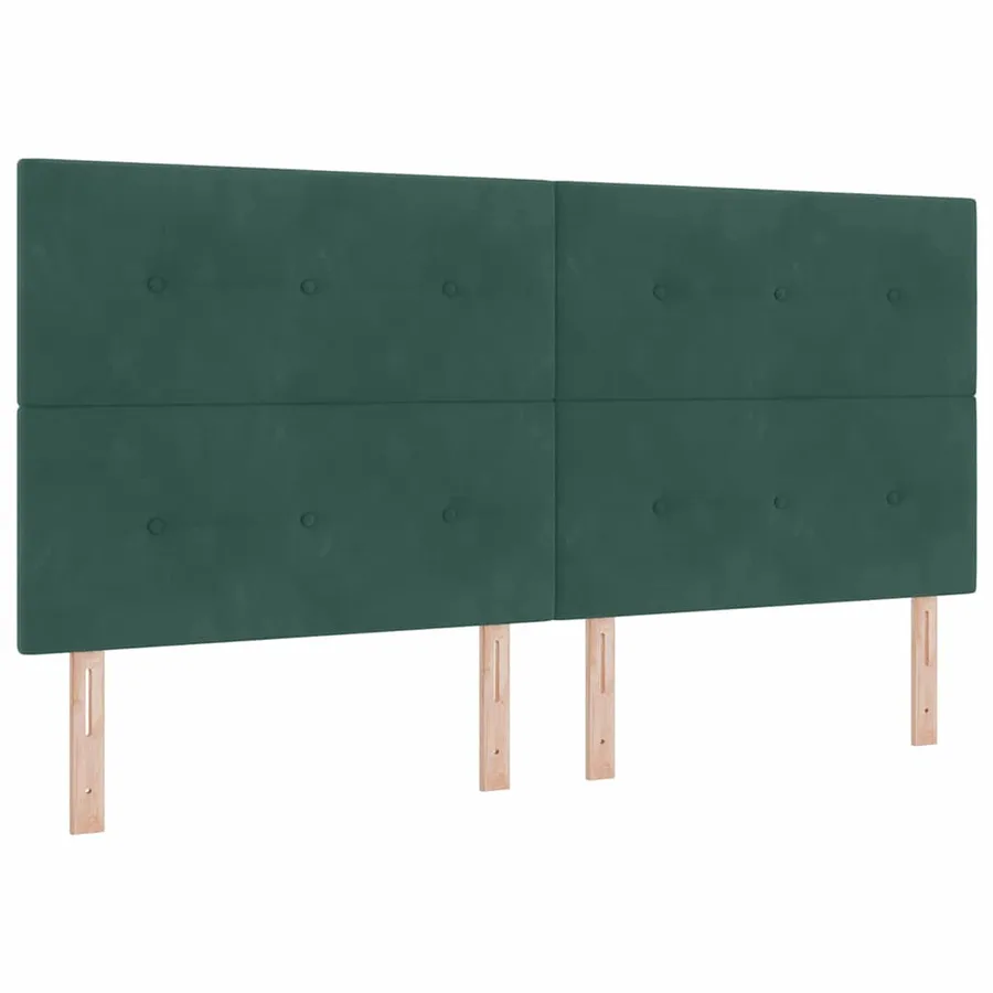 Tête de lit Vert foncé 200 cm Velours - 2