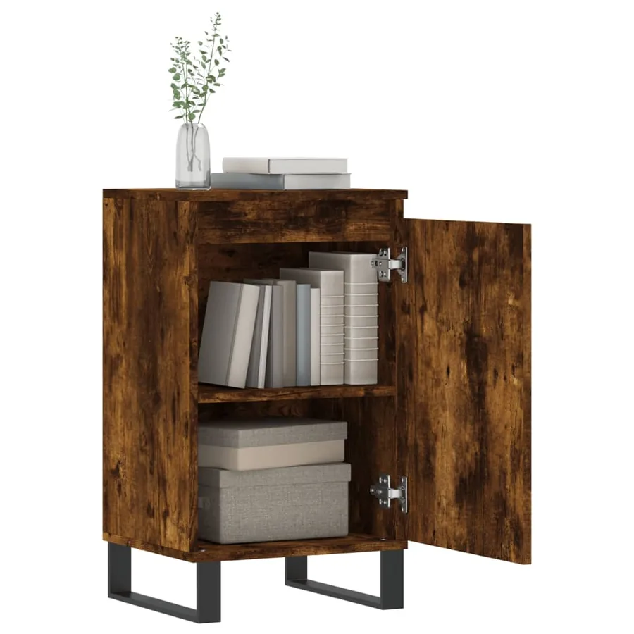 Buffets 2 pcs chêne fumé 40x35x70 cm bois d'ingénierie - 4