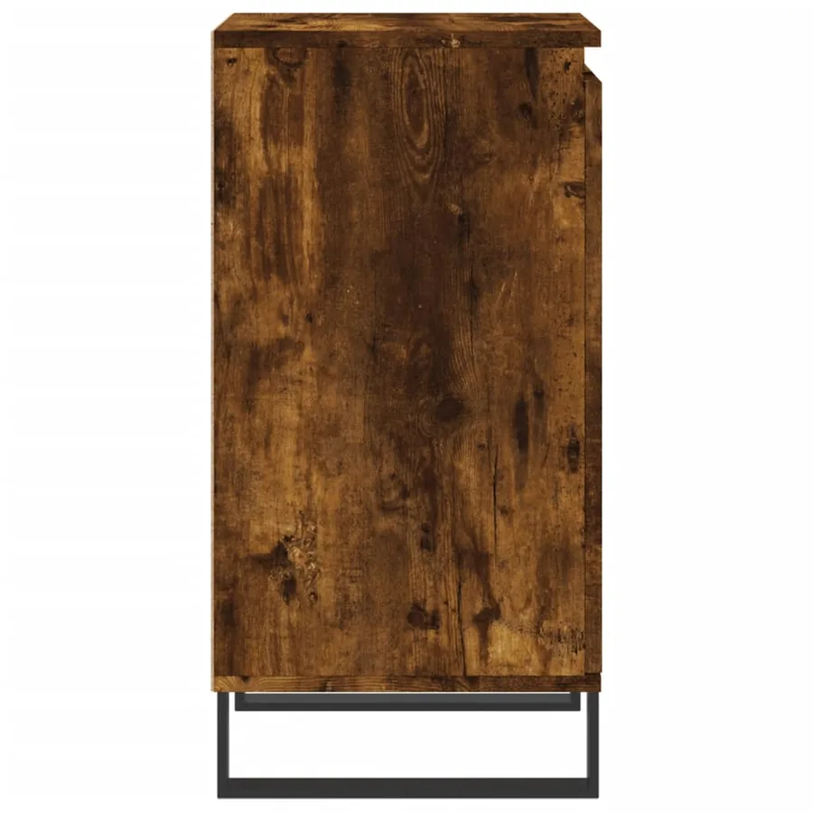 Buffets 2 pcs chêne fumé 40x35x70 cm bois d'ingénierie - 8