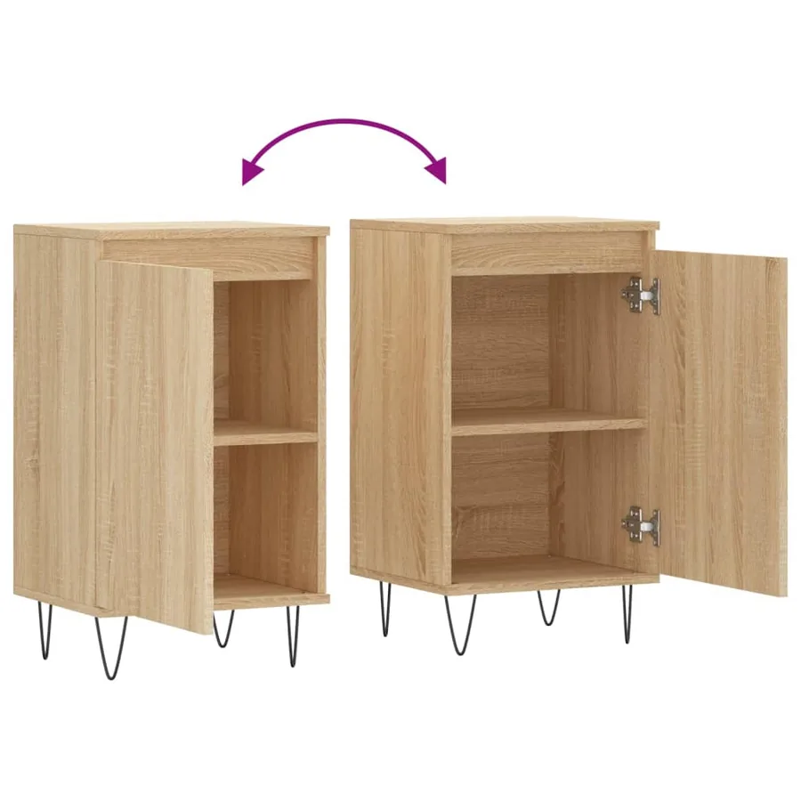 Buffet chêne sonoma 40x35x70 cm bois d'ingénierie - 8