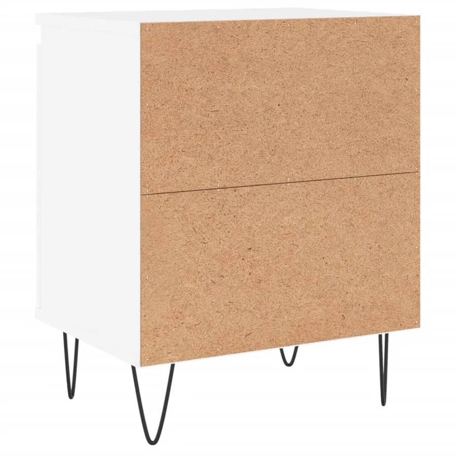 Tables de chevet 2 pcs blanc 40x30x50 cm bois d'ingénierie - 8