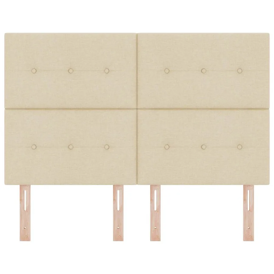 Tête de lit réglable en hauteur Crème 144 cm tissu - 4