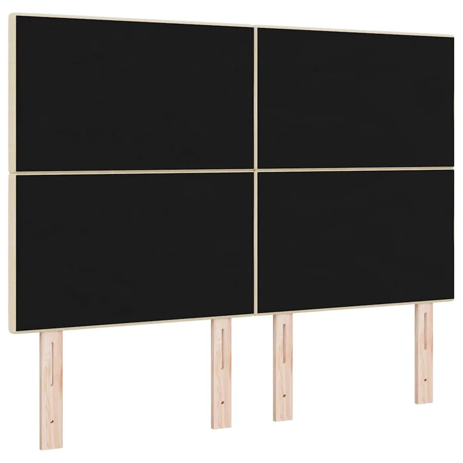 Tête de lit réglable en hauteur Crème 144 cm tissu - 6