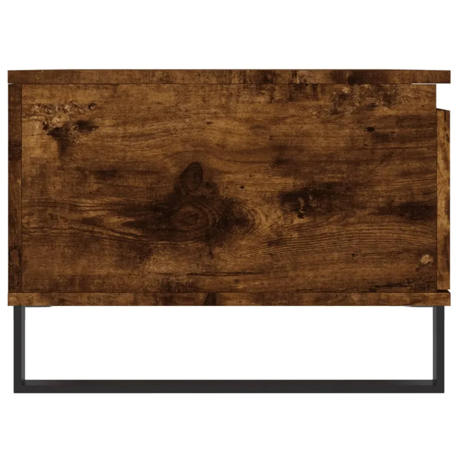 Table basse Chêne fumé 90x50x36,5 cm Bois d'ingénierie - 7