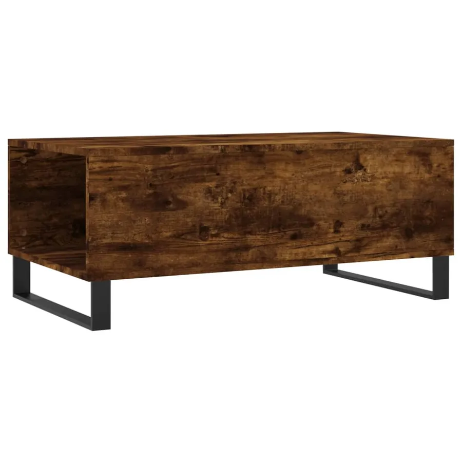 Table basse Chêne fumé 90x50x36,5 cm Bois d'ingénierie - 8