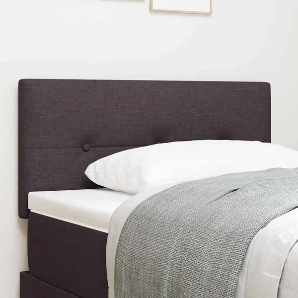 Tête de lit LED avec bandes LED Marron foncé 80 cm tissu