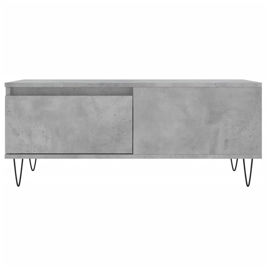 Table basse Gris béton 90x50x36,5 cm Bois d'ingénierie - 5