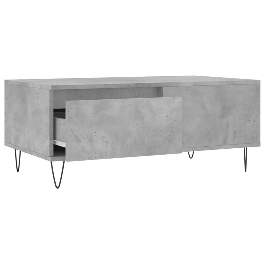 Table basse Gris béton 90x50x36,5 cm Bois d'ingénierie - 6
