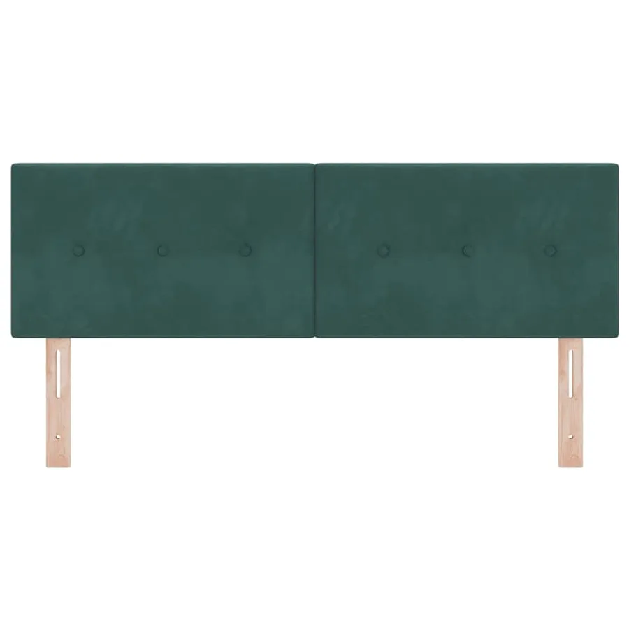 Tête de lit Vert foncé 144 cm Velours - 4