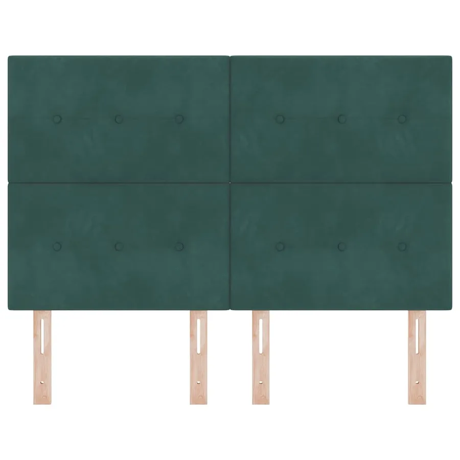 Tête de lit LED avec bandes LED Vert 144 cm Velours - 5