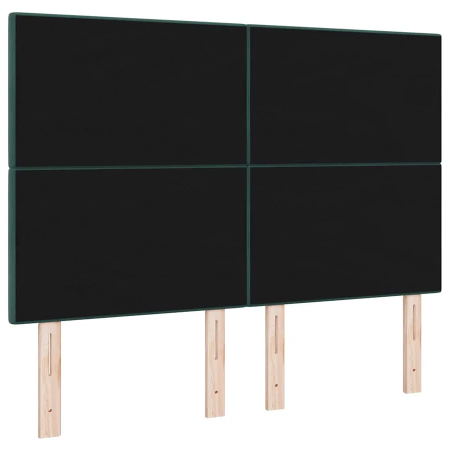 Tête de lit LED avec bandes LED Vert 144 cm Velours - 7