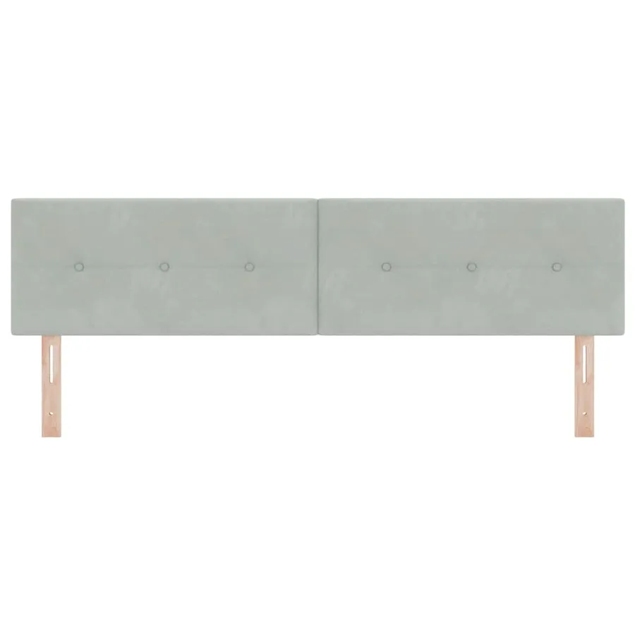 Tête de lit LED avec bandes LED Gris clair 180 cm Velours - 5