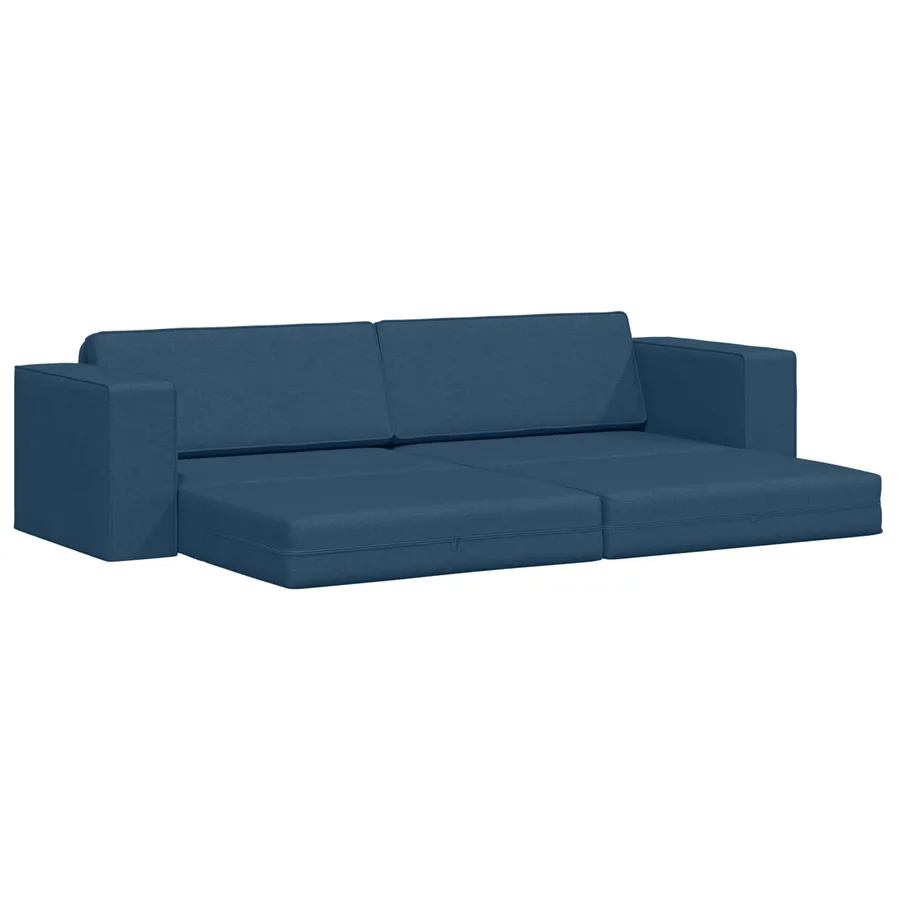 Canapé-Lit Bleu marine 245 x 78 x 77 cm tissu - 4