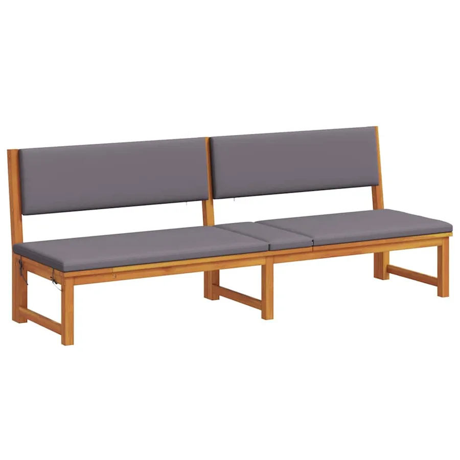 Transat Huile Naturelle 200 x 57 x 75cm Bois d'acacia massif - 3