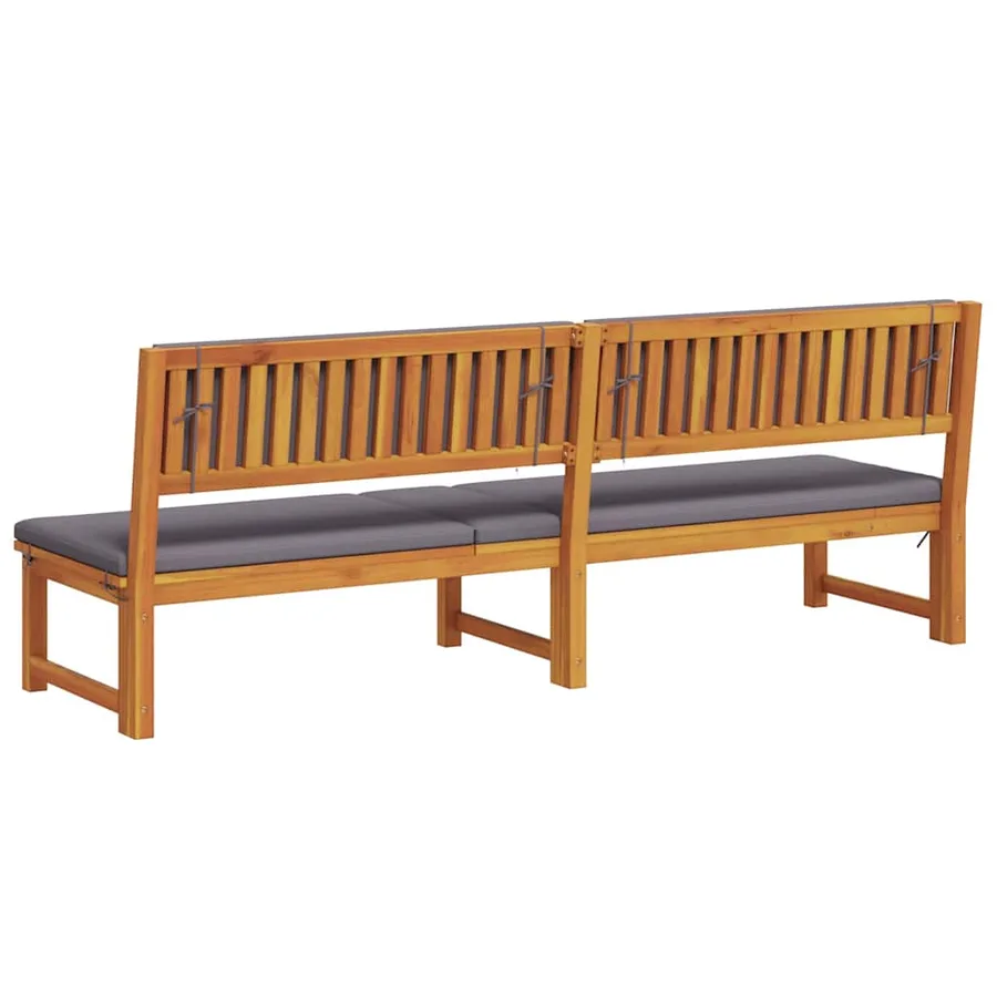 Transat Huile Naturelle 200 x 57 x 75cm Bois d'acacia massif - 6