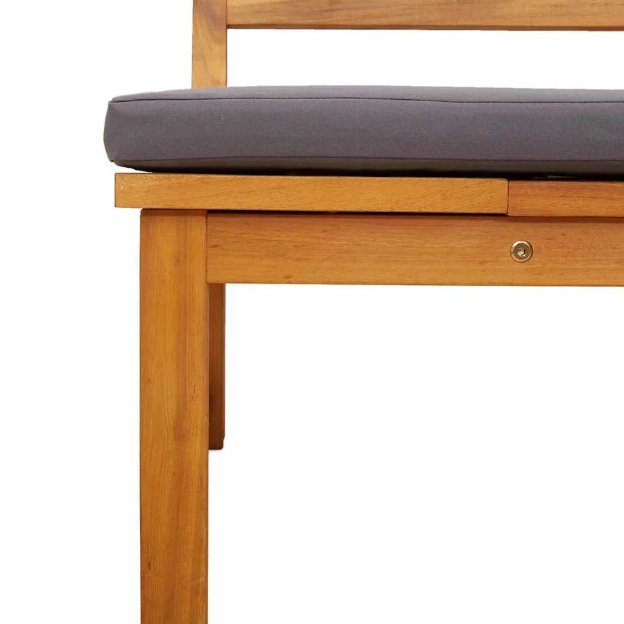 Transat Huile Naturelle 200 x 57 x 75cm Bois d'acacia massif - 7