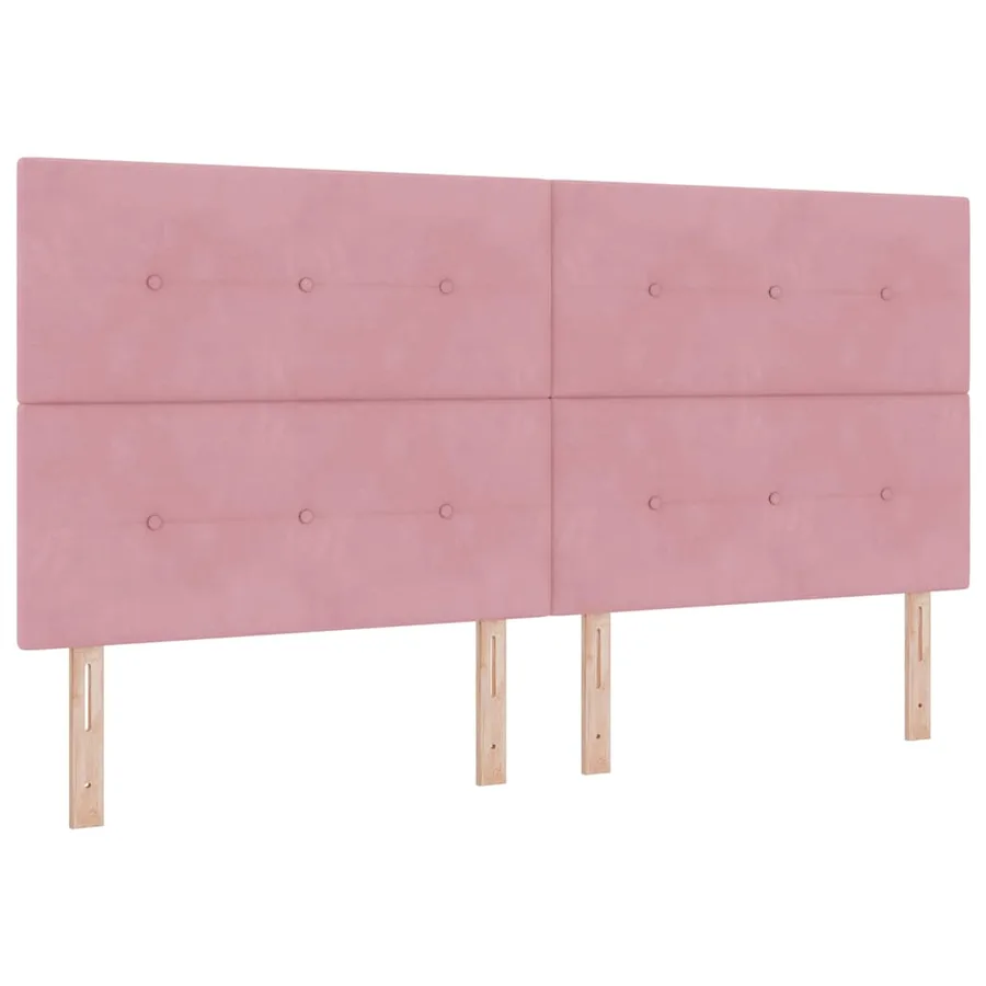Tête de lit Rose 200 cm Velours - 2