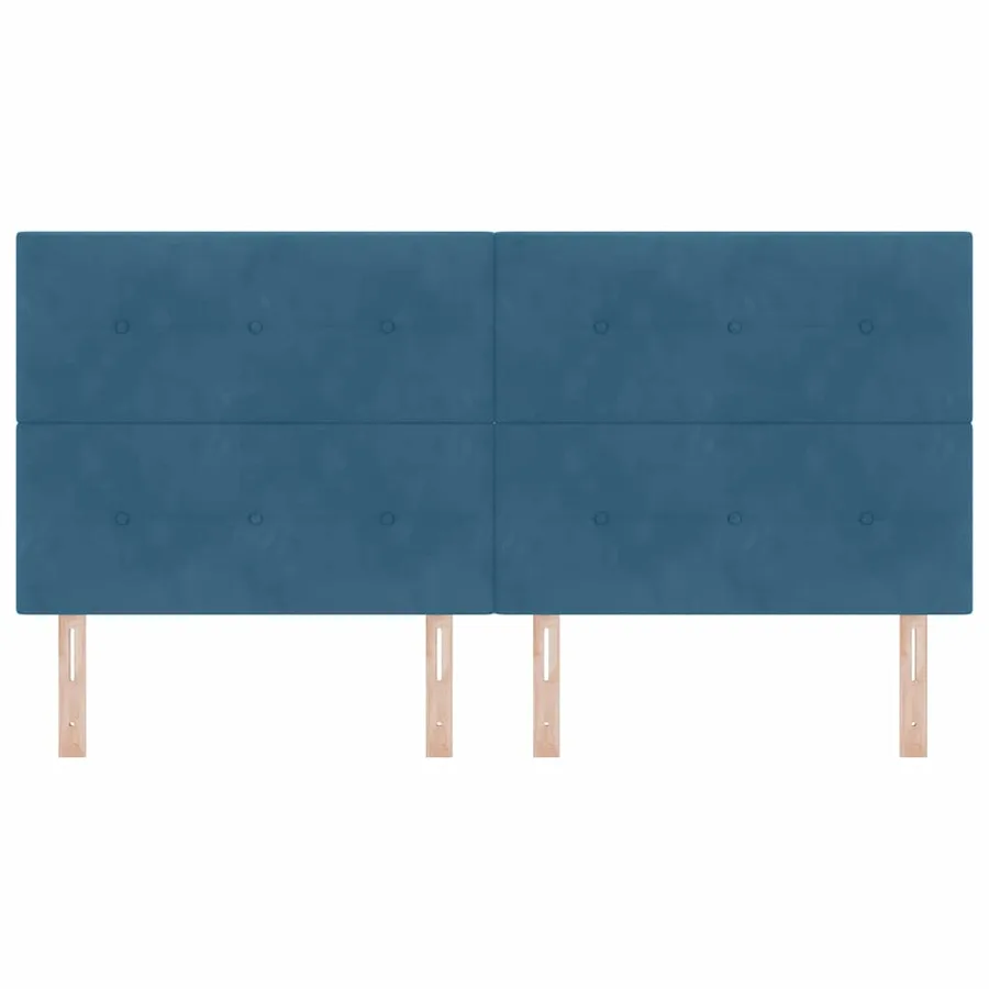 Tête de lit LED avec bandes LED Bleu 200 cm Velours - 5