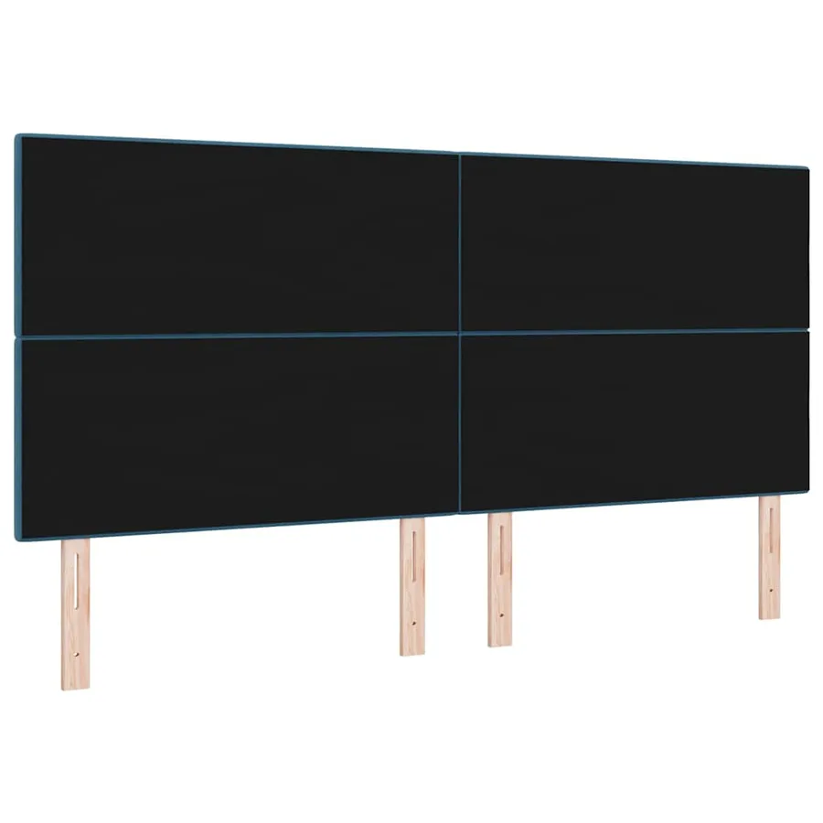 Tête de lit LED avec bandes LED Bleu 200 cm Velours - 7
