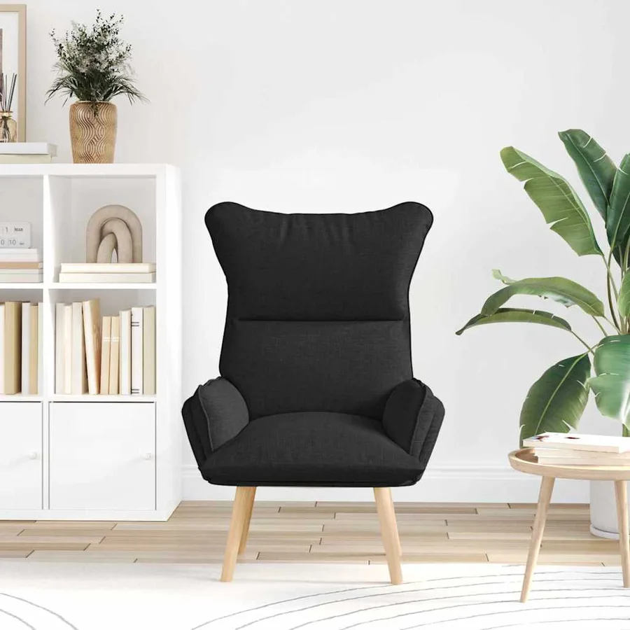 fauteuil Noir 69 x 74 x 93 cm Tissu et Contreplaqué - 3