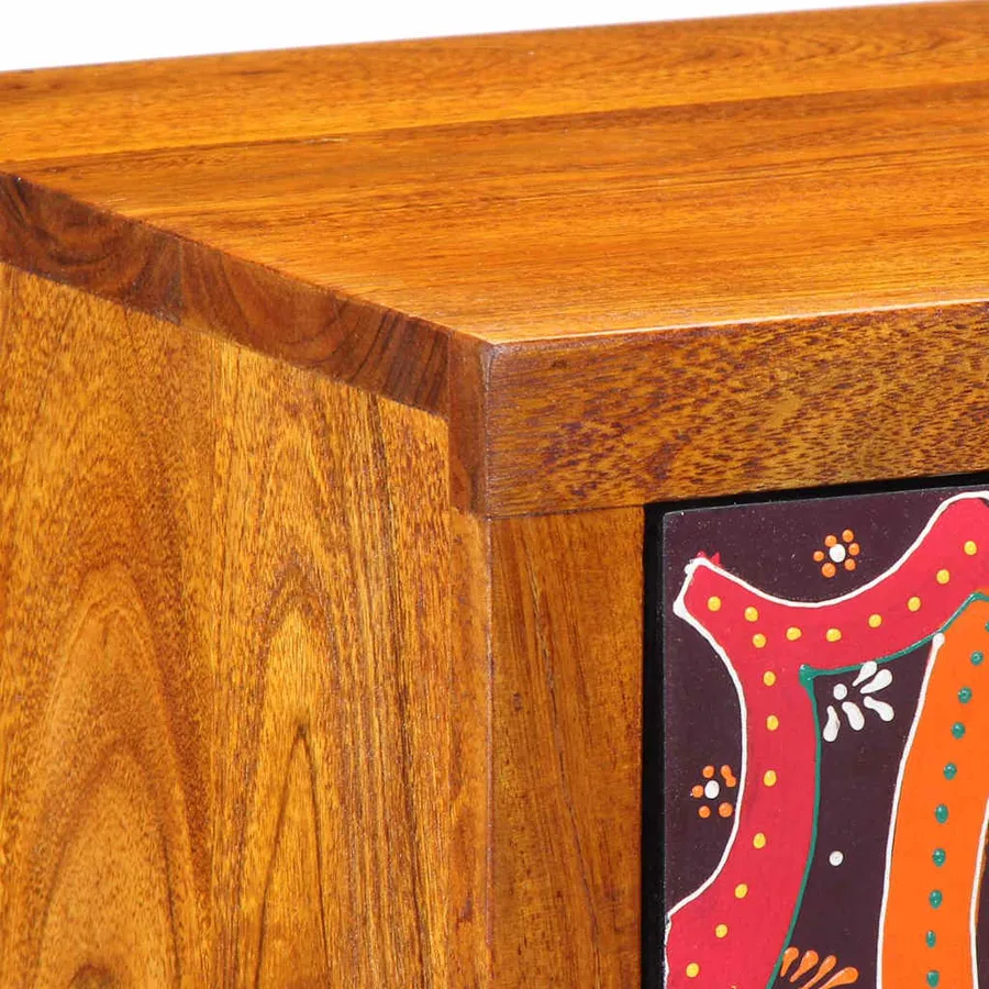 Cabinet de chevet Marron 35 x 30 x 40 cm Bois d'Acacia Massif - 8