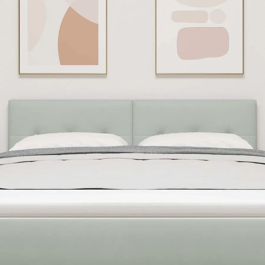 Tête de lit LED avec bandes LED Gris clair 144 cm Velours - 3