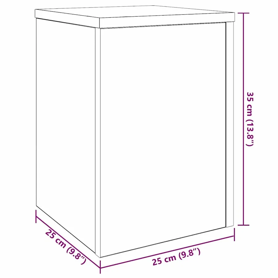 Support de Plante 2 pcs Chêne noir 25 x 25 x 35 cm - 10