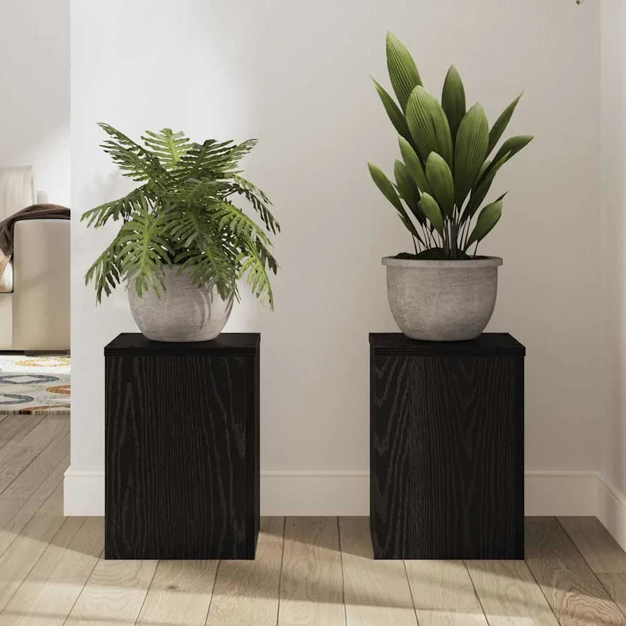 Support de Plante 2 pcs Chêne noir 25 x 25 x 35 cm - 4