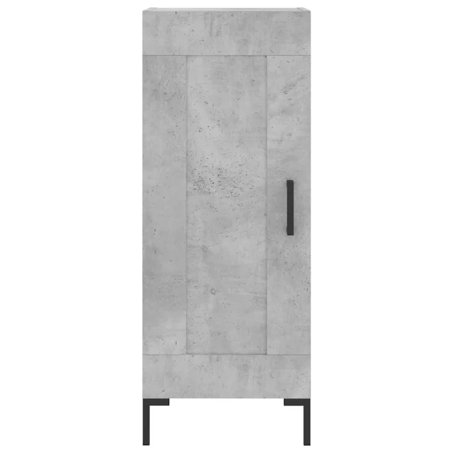 Buffet Gris béton 34,5x34x90 cm Bois d'ingénierie - 5