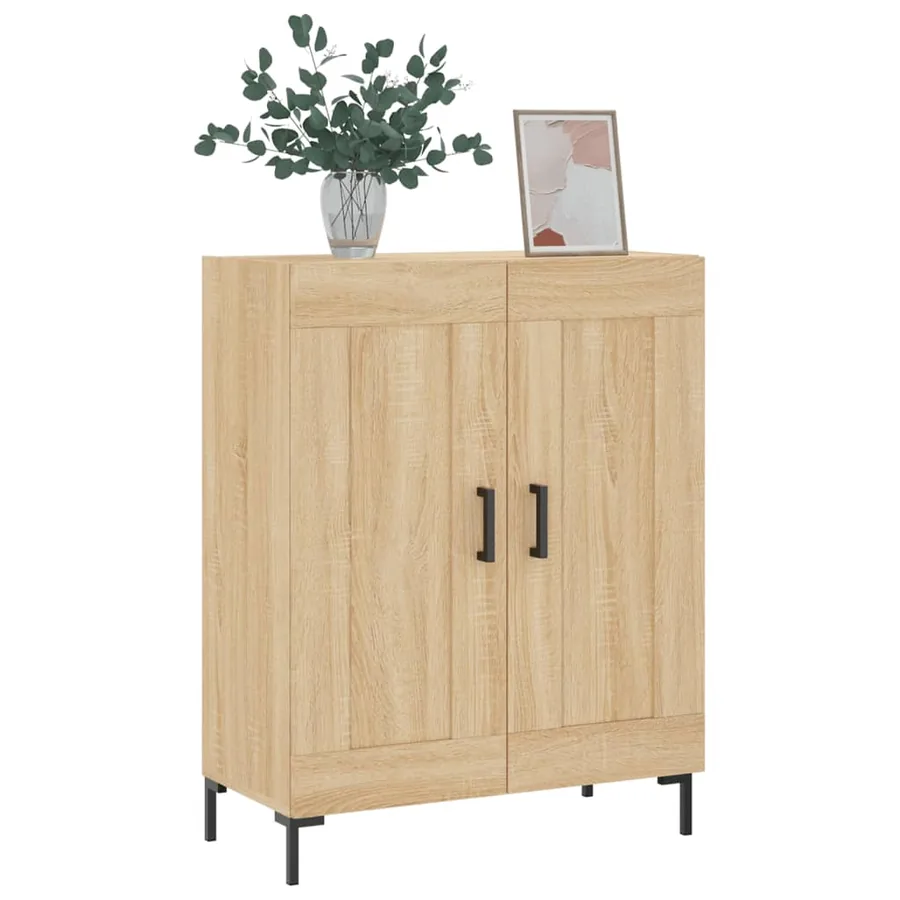 Buffet chêne sonoma 69,5x34x90 cm bois d'ingénierie - 3