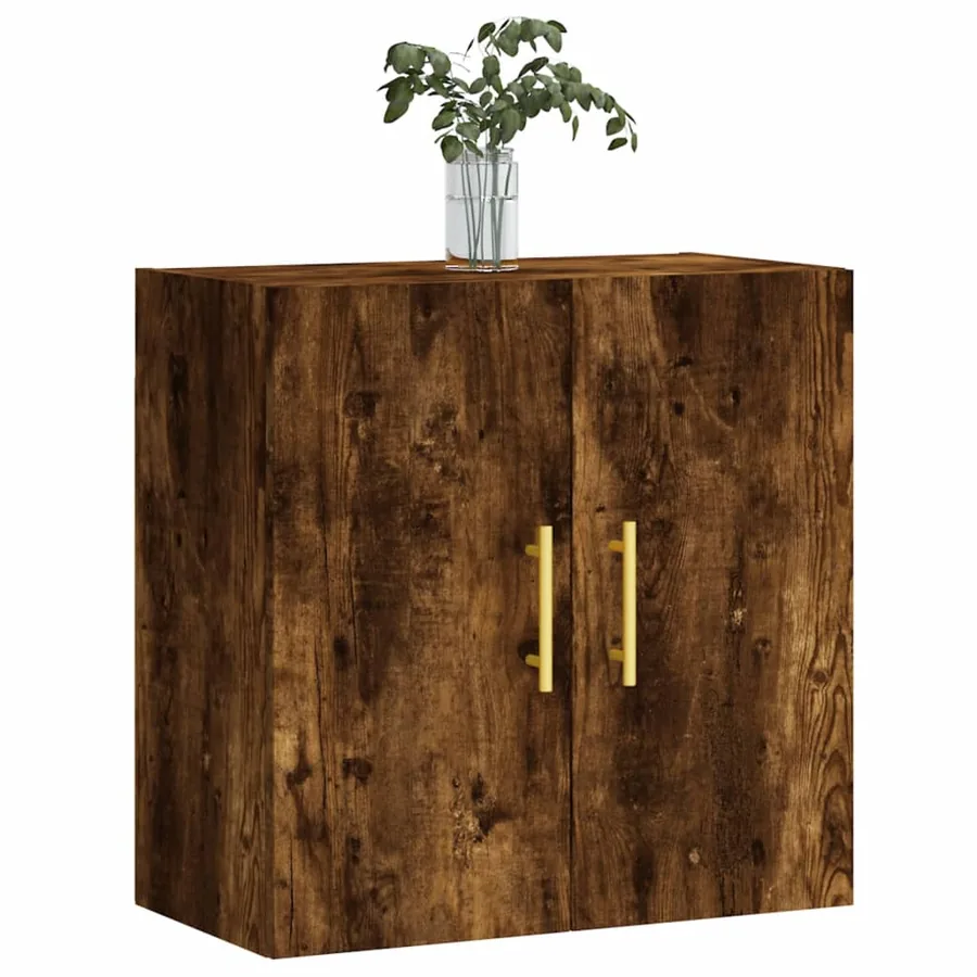 Armoire murale chêne fumé 60x31x60 cm bois d'ingénierie - 3