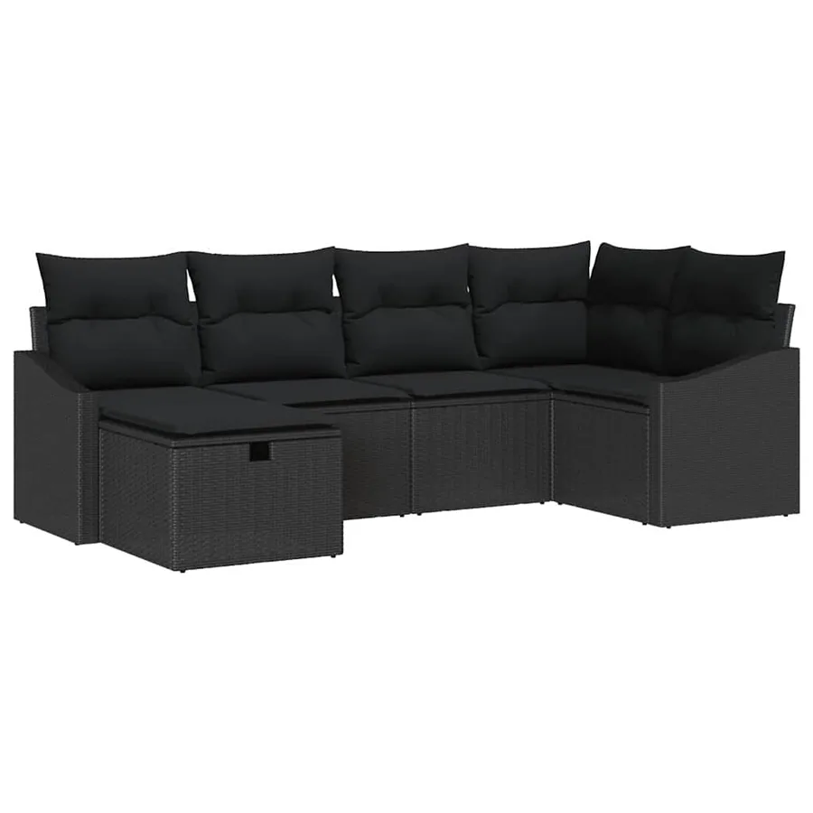 Ensemble de Canapés avec coussin 7 pcs polyrotin - 2