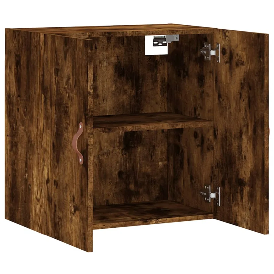Armoire murale chêne fumé 60x31x60 cm bois d'ingénierie - 6
