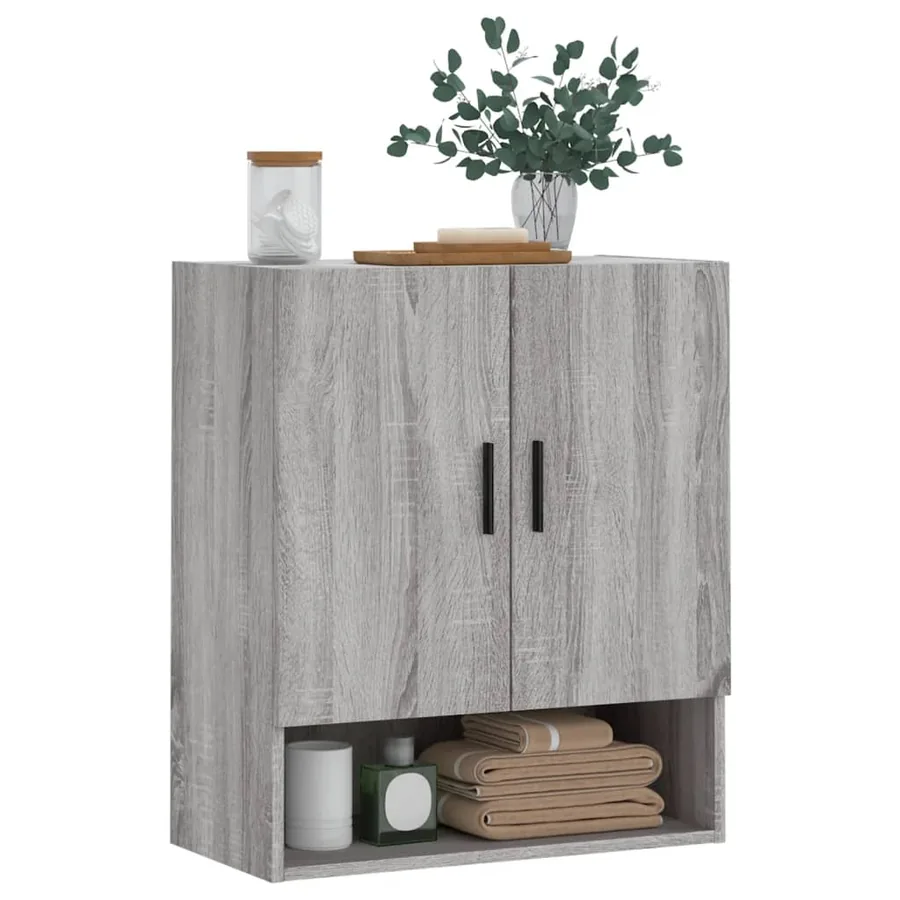 Armoire murale sonoma gris 60x31x70 cm bois d'ingénierie - 3