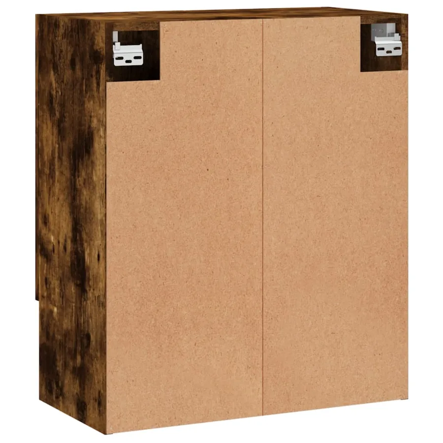 Armoire murale chêne fumé 60x31x70 cm bois d'ingénierie - 8
