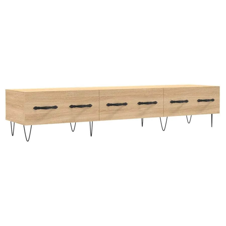 Meuble TV chêne sonoma 150x36x30 cm bois d'ingénierie - 2