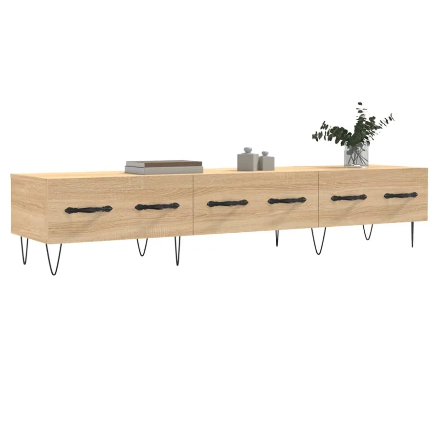 Meuble TV chêne sonoma 150x36x30 cm bois d'ingénierie - 3