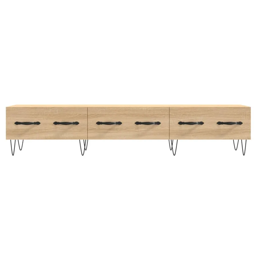 Meuble TV chêne sonoma 150x36x30 cm bois d'ingénierie - 5