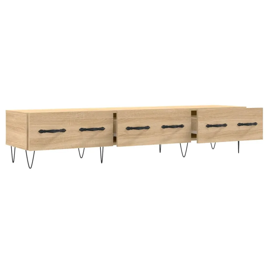 Meuble TV chêne sonoma 150x36x30 cm bois d'ingénierie - 6