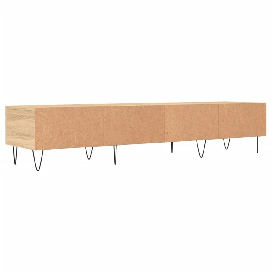 Meuble TV chêne sonoma 150x36x30 cm bois d'ingénierie - 8
