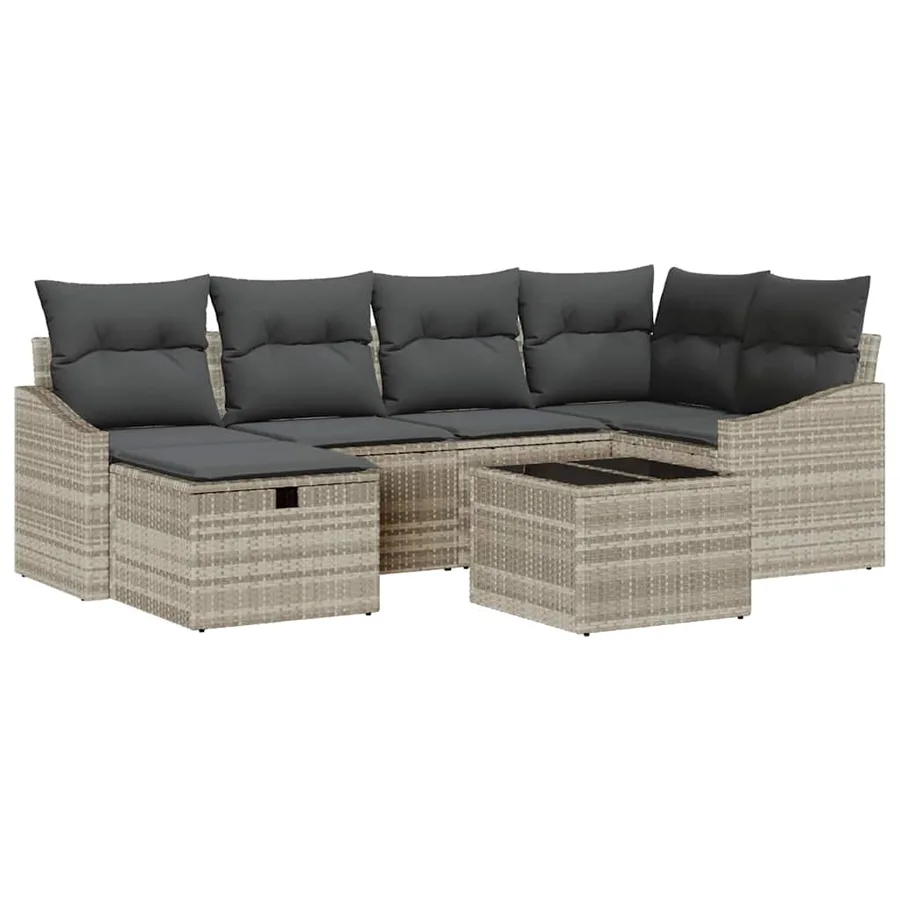 Ensemble de Canapés avec coussin 6 pcs polyrotin - 2