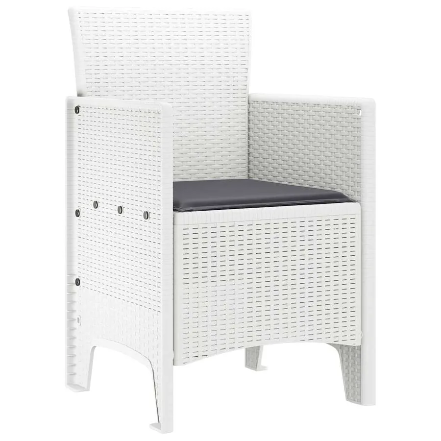 Chaise de jardin 4 pcs Blanc 53 x 49 x 85 cm Polypropylène - 4