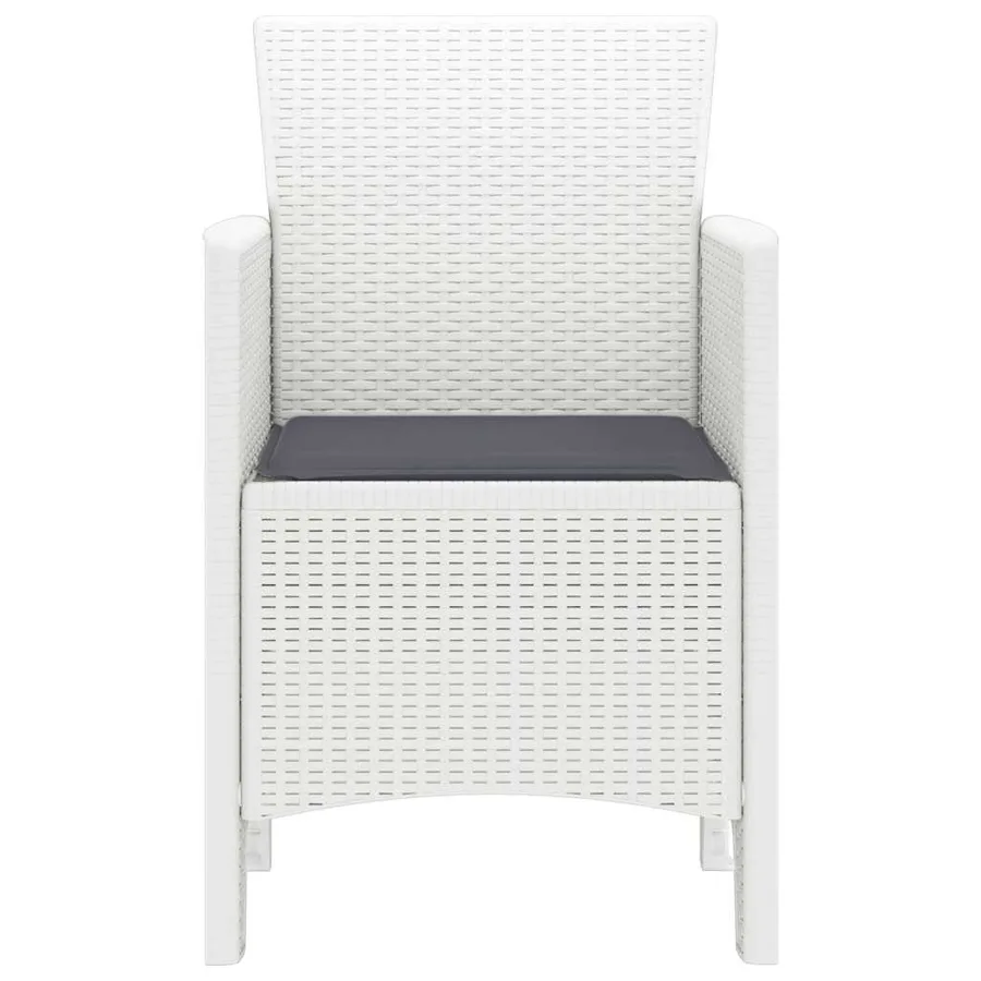 Chaise de jardin 4 pcs Blanc 53 x 49 x 85 cm Polypropylène - 6