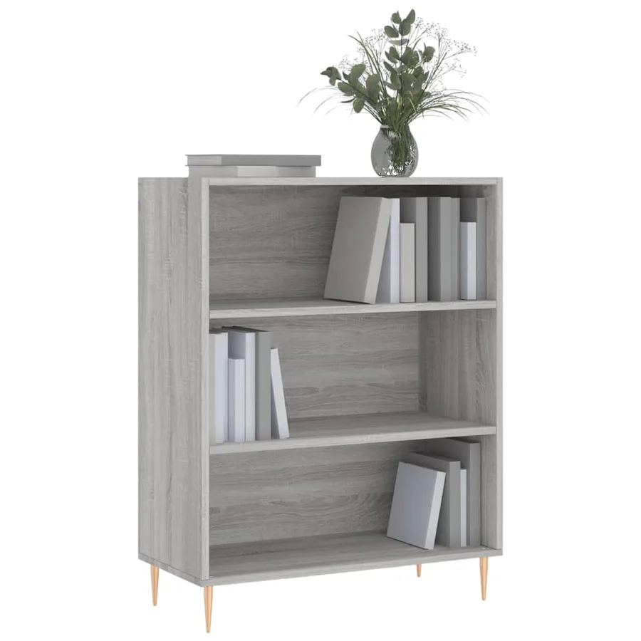 Bibliothèque sonoma gris 69,5x32,5x90 cm bois d'ingénierie - 3