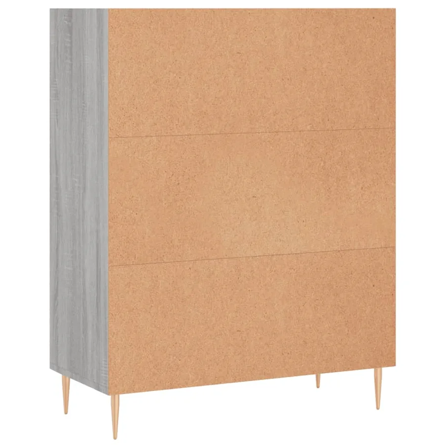 Bibliothèque sonoma gris 69,5x32,5x90 cm bois d'ingénierie - 6