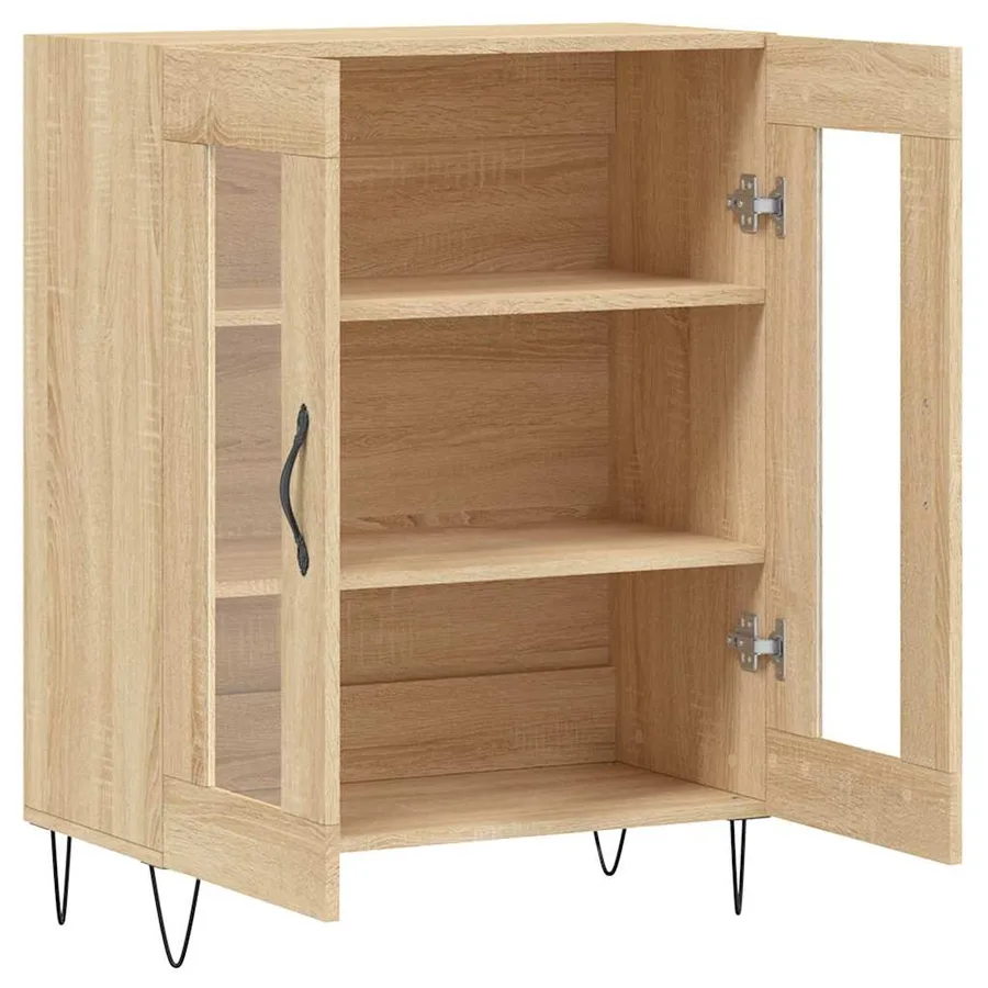 Buffet chêne sonoma 69,5x34x90 cm bois d'ingénierie - 10