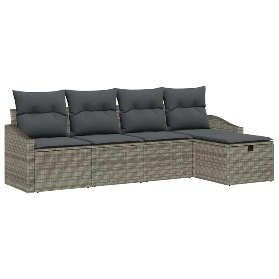 Ensemble de Canapés avec coussin 6 pcs polyrotin - 2