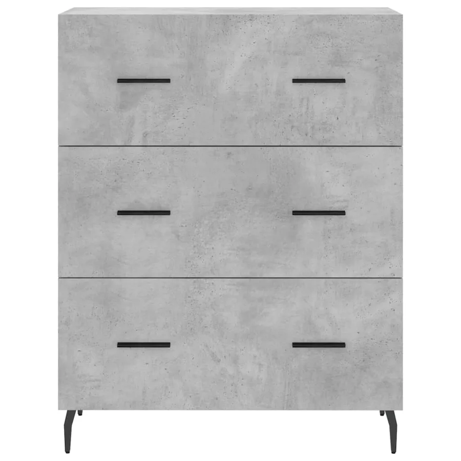 Buffet gris béton 69,5x34x90 cm bois d'ingénierie - 5