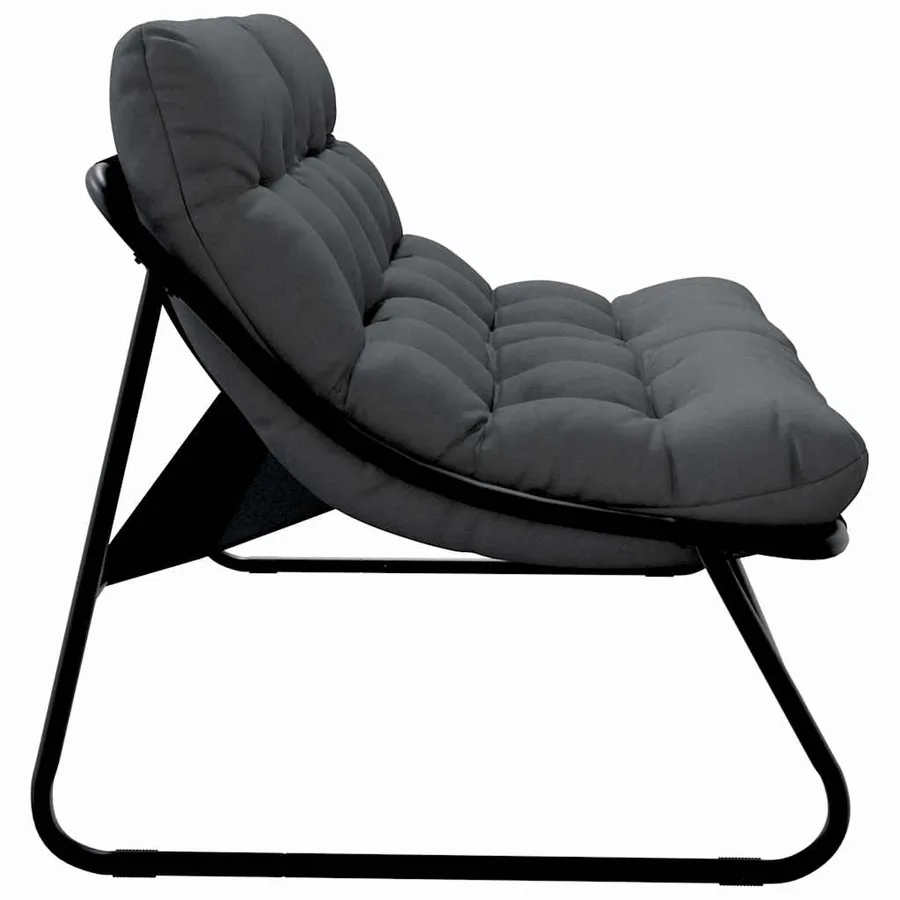 Mobilier de jardin Noir 110 x 81 x 71 cm Acier enduit de poudre - 6