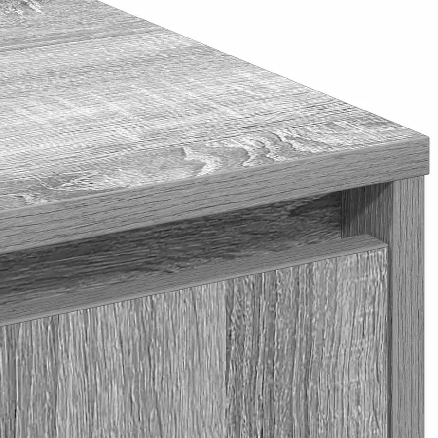 Buffet LED Gris Sonoma 90 x 32 x 75 cm Bois d'ingénierie - 12